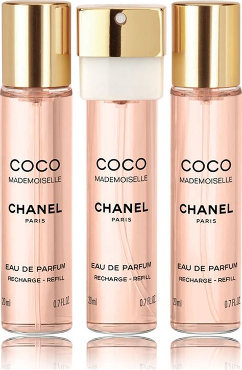 chanel coco mademoiselle eau de parfum twist & spray set|chanel coco mademoiselle intense refills.